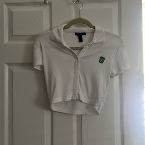 White baby polo tee